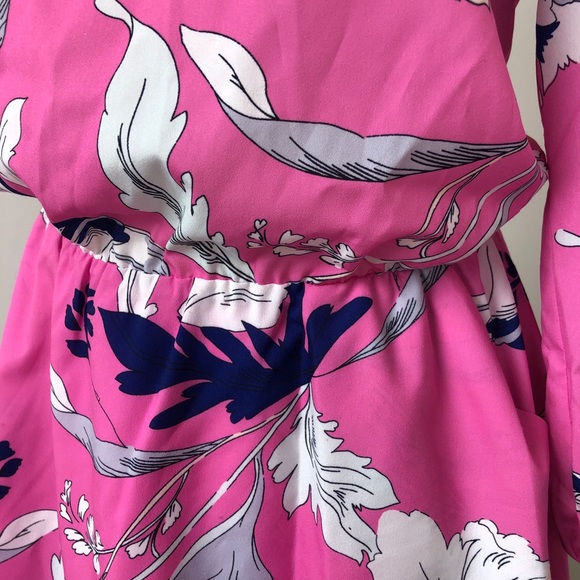 Yumi Kim Pink Floral One Shoulder Mini Dress Size S - Picture 7 of 12